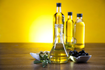 Olive oil and olives 