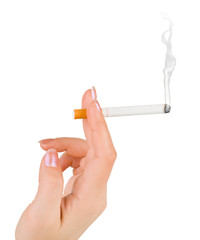 Hand with cigarette