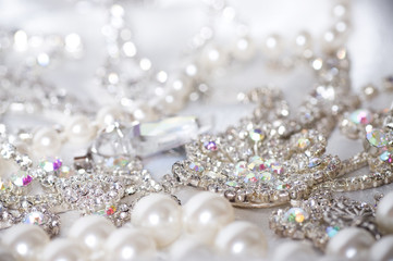 Beautiful jewelry on background