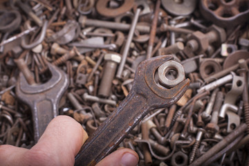 Fototapeta premium wrench and nut