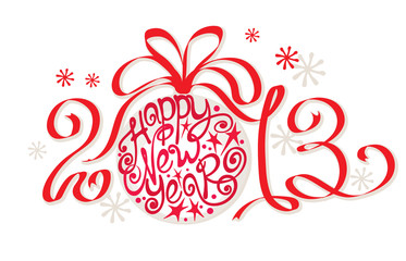 Fototapeta na wymiar Dekoracja - Happy New Year 2013