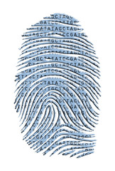 Genetic Letter Finger Print Isolated on White