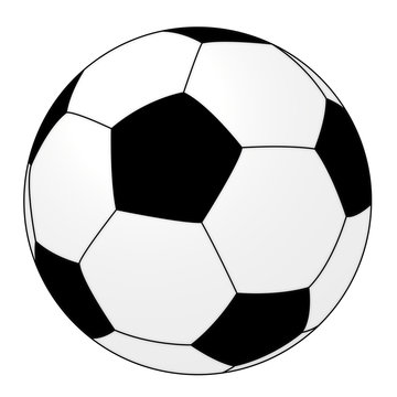 Soccer ball isolated on white.