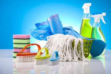 Assorted cleaning products