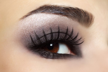 Eye with black fashion make-up