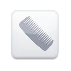 Vector white comb icon. Eps10. Easy to edit