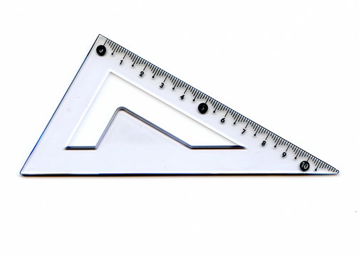 Transparent triangle ruler