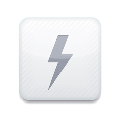 Vector white  lightning icon. Eps10. Easy to edit