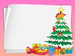 paper sheets and gift boxes