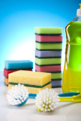 Assorted cleaning products