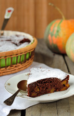 Chocolate Cake with Pumpkin Pieces