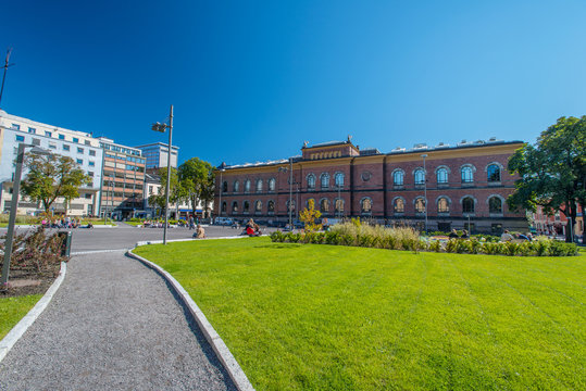 National Gallery of Norway and blue sky