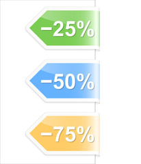 Discount labels. Vector illustration