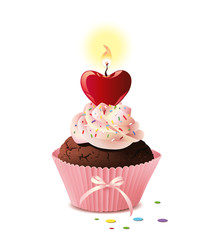 Cupcake mit Herz