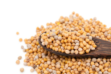 mustard seeds isolated on white background
