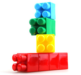 Plastic toy blocks