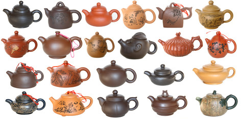 set of Chinese teapots for tea ceremony
