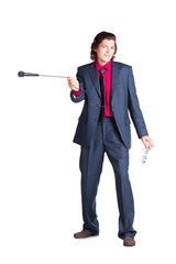 Singer wirting microphone