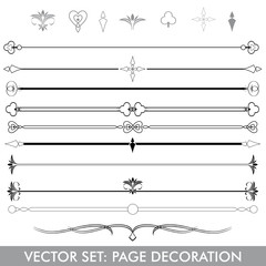 Vectorset Page Decoration Line - obrazy, fototapety, plakaty