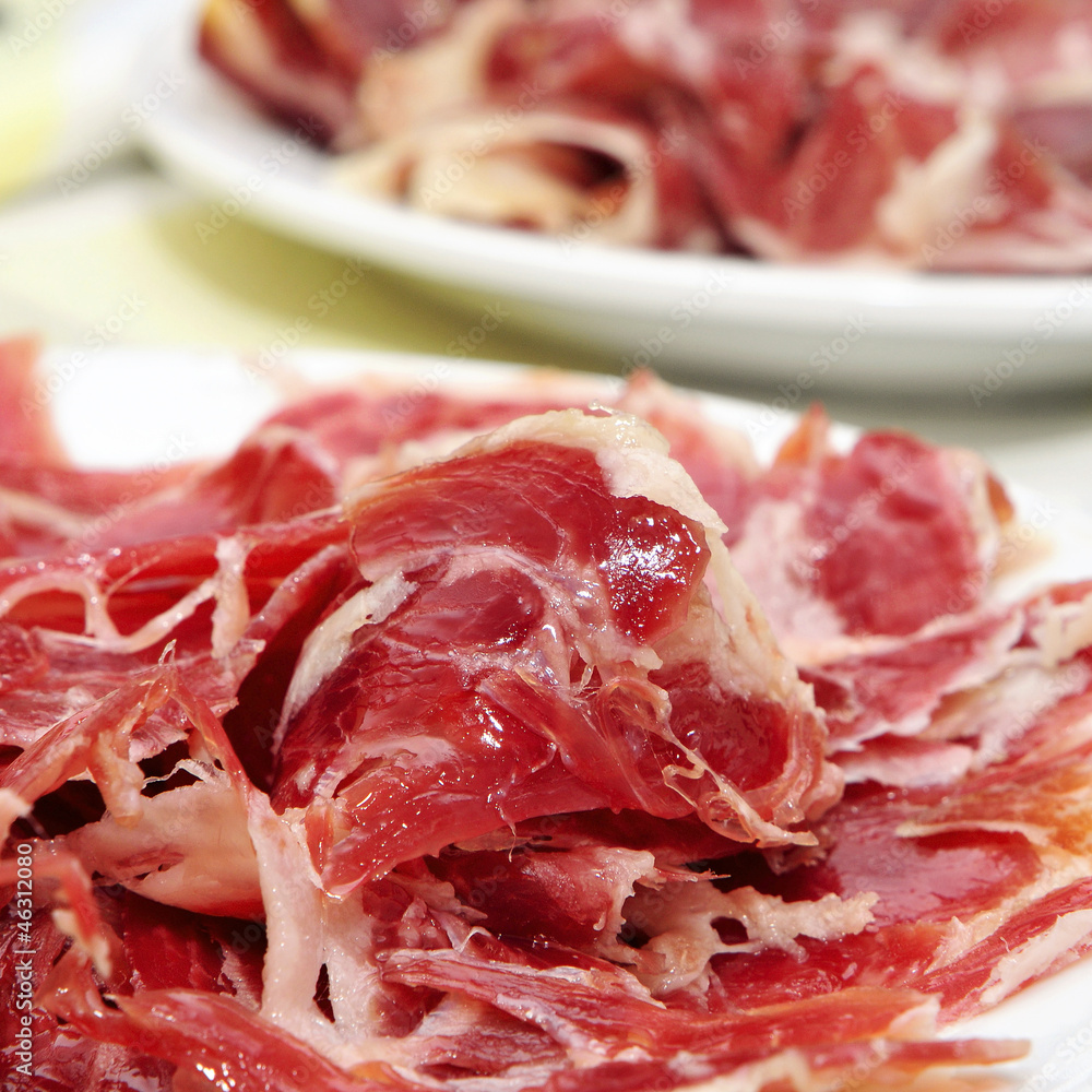 Poster serrano ham tapas