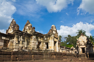 Fototapeta na wymiar Old Khmer art sanctuary in Thailand