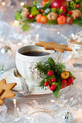 Coffee and Christmas cookies