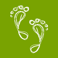 Sketch of green footprint for your design