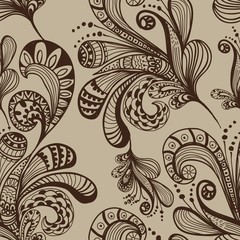 Fototapeta premium Seamless abstract floral background