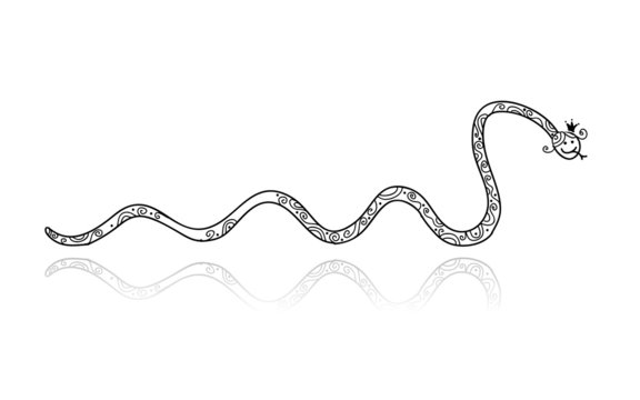 Snake silhouette design, symbol of chinese new year 2013