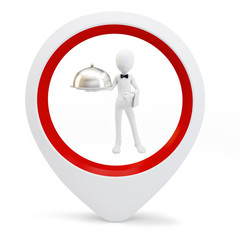 3d round pointer with waiter