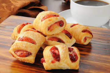 Strawberry cream cheese strudels