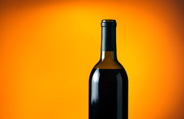 Wine bottle with empty space for your text