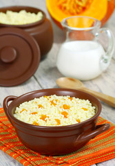 Millet porridge with pumpkin