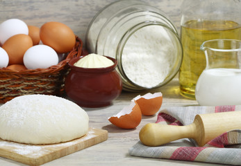 Ingredients for the dough.