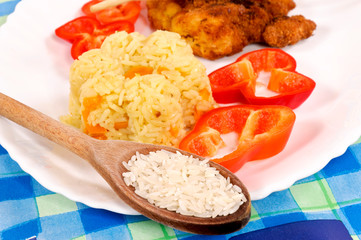 Raw rice