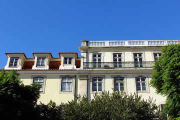 Fototapeta na wymiar Fragment starego budynku w Lizbonie, Portugalia