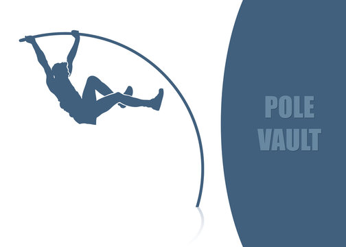 Pole vault background - vector illustration