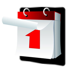 Wall calendar with leaves and figure 1