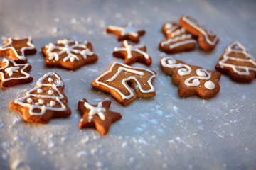 Christmas cookies with festive decoration