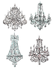 chandelier  drawings