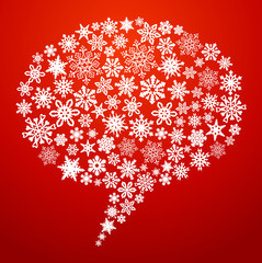 Christmas social media speech bubble