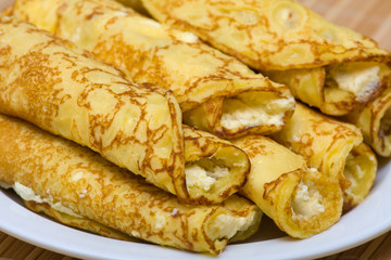 Blintzes (cheese pancakes)
