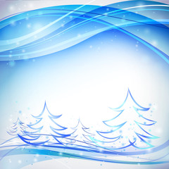 Blue background with snowflakes