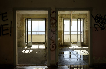 empty room, interior of a old house.
