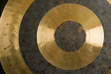 Concentric circles on brass