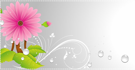 Wet Floral Background Vector