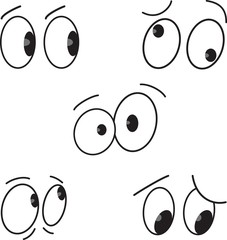 Cartoon eyes set.Vector