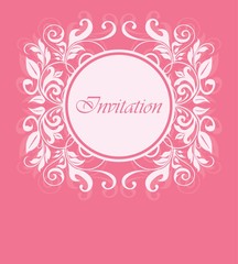 Invitation floral card.