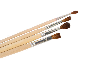 Paintbrushes close up