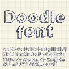 Abstract doodle font. Vector illustration. © laralova